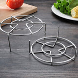 1 x Brand New 2 Pieces Steamer Holder, Stainless Steel Cooking Rack for Steaming, Trivet Rack Round Steamer Pot for Steaming, Cooling, Cooking Food - RRP €22.8