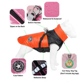 1 x Brand New BT Bear Small Dog Warm Coat Puppy Waterproof Winter Jacket Pet Warm Winter Dog Jacket Vest with Dog Harness for Small Dogs Orange, S  - RRP €20.4