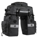 3 x RAW Customer Returns BAIGIO Bicycle Bag 3-in-1 Multifunction Waterproof Rear Rack Bag 75L Cycling Pannier Bag Rear Bike Backpack Travel Bag with Rain Cover, Men - RRP €184.47