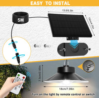 1 x RAW Customer Returns Solar lamps for outdoors, 5M cable solar hanging lamps for outdoors indoors with timing twilight sensor, 920LM 3 color temperature solar lamp hanging with remote control IP65 waterproof for garden balcony terrace - RRP €29.5