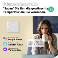 1 x RAW Customer Returns Beok Thermostat Heating Smart, WiFi Underfloor Heating Thermostats for Hot Water Preparation Programmable Room Thermostat with Digital LCD Compatible with Alexa, Google Home 3A TGW60W-WIFI-WP White - RRP €45.99