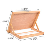 1 x RAW Customer Returns Falling in Art 5-Position Wooden Drawing Table Easel Drawing and Sketching Board, 41 x 31 cm - RRP €33.26