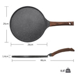 1 x RAW Customer Returns SENSARTE crepe pan 26cm non-stick pan, omelet pan, pancake flat pan with Swiss granite non-stick coating, Bakelite handle, induction compatible, PFOA-free - RRP €30.24