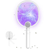 5 x RAW Customer Returns Electric Fly Swatter Foldable, YOUBST 4800V Electric Mosquito Swatter USB Rechargeable, 2-IN-1 Mosquito Fly Catcher with UV Light Trap, Stable Extra Strong, Perfect for Mosquitoes Flies - RRP €115.9