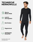 1 x RAW Customer Returns DANISH ENDURANCE Men s Merino Baselayer Set LS Shirt Tights L Black 1-pack - RRP €80.6