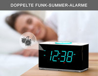 1 x RAW Customer Returns Radio alarm clock with USB charger, Bluetooth speaker, wireless charging, dual alarm clock, LED night light, dimmable display Smart Clock with electronic alarm clock iTOMA CKS207 - RRP €39.99