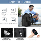 1 x RAW Customer Returns Men s Backpack for 17.3 Inch Laptop, Waterproof Anti-theft Men s Work Bag, for Laptop, Notebook Computer Bags with USB Charger for Travel Office School-Black - RRP €32.42