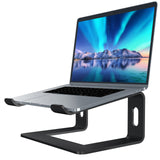 1 x RAW Customer Returns SOUNDANCE Laptop Stand, Aluminum Computer Riser, Ergonomic Laptop Stand for Desk, Metal Bracket, Compatible with 10 to 15.6 inch Notebook Computers, Black - RRP €28.99