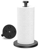 1 x RAW Customer Returns VEHHE Kitchen Roll Holder Black Standing, kitchen paper holder with weighted base suction cup, kitchen roll holder for countertop, kitchen roll holder for standard and large rolls kitchen organization - RRP €19.36