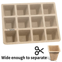 5 x Brand New SYITCUN 400x Seedling Grids, Pack of 40 Seedling Pots, Biodegradable Pot Grids, Biodegradable Nursery Pots, Square Peat Pots, Seedling Pots, Seeding Pots - RRP €114.0