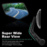 1 x Brand New 1 Pair Bike Mirror 360 Adjustable Wide Angle Swivel HD Adjustable Bike and Motorcycle Mirrors - RRP €34.8