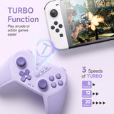 1 x RAW Customer Returns EasySMX Wireless Controller for Switch, Bluetooth Switch Controller, Controller Switch with 6-Axis Motion, Wake-up, Adjustable Turbo Dual Vibration Function-Purple - RRP €20.96