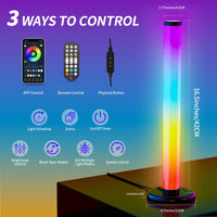 1 x RAW Customer Returns YAMYONE 360 Smart RGB Lightbar, 42cm LED Gaming Lighting, 16 Million Dimmable Sync with Music APP Control Remote Control Room Decoration Ambient Gaming Mood Light 42CM Round  - RRP €44.99