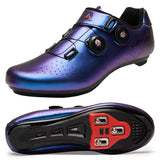 1 x RAW Customer Returns Men s Cycling Shoes Road Bike Shoes Compatible with SPD and Delta Pedal Lock Breathable Non-Slip Peloton Bicycle Shoes Blue 275 - RRP €59.99