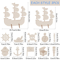 2 x Brand New TOPJOWGA Wooden Pirate Ships Kit, 57 Pieces Children s Pirate Ship, Wooden Pirate for DIY, Wooden Pirate Crafts, Kit for Creative Activities with Wood for Children - RRP €45.6