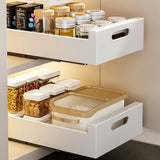 1 x RAW Customer Returns KMQRDZi Pull out Cabinet Organizer, Extendable Cabinet Organizer, Sliding Drawer with Roll-out Pull-out, Kitchen Cabinet for Pots, for Kitchen Base Cabinet Organization, Pack of 2 White, 25cm  - RRP €93.06