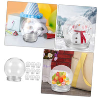 1 x RAW Customer Returns BUGUUYO Snow Globe 10 Pieces Mini Snow Globes DIY Snow Globes For Adults Unique Fillable Plastic Globes Plastic Snow Globes Compact Plastic For - RRP €17.69