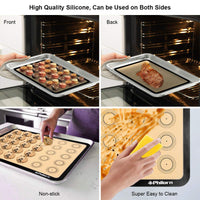 1 x RAW Customer Returns Philorn Baking Mat for Macarons, Silicone Baking Mat 40 Holes Macarons Silicone Mat with 14 Nozzles, BPA-free, Baking Mats for Macaroons Cakes Bread 42x29 CM, 2 Pack - RRP €12.99