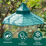 1 x RAW Customer Returns LUKDUNG bird feeder, bird feeder, hanging bird feeder, high capacity feeder, bird house with roof, weatherproof balcony suitable for all garden birds, green - RRP €18.14