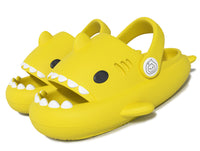 1 x RAW Customer Returns CELANDA Shark Slippers for Boys Girls Shower Bathing Shoes Non-Slip Shark Sildes Slippers Cute Bath Slippers Children s Mules Soft Thick Sole Yellow Shark Size 26 27 EU - RRP €23.99