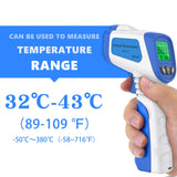 1 x RAW Customer Returns High-precision non-contact infrared thermometer, easy to switch between two ranges 32 43 , -50 380 , can be used in industry, household, kitchen, etc. - RRP €14.99