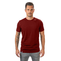 1 x RAW Customer Returns ALPIN LOACKER Merino Shirt Men - Premium Merino T-Shirt Men Short Sleeve I Thermal Top Men and Functional Shirt for Outdoor I Merino Underwear Men, Red L - RRP €47.39