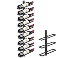 1 x RAW Customer Returns Giyiprpi 3Pcs Wall Wine Rack Bottle Rack, Metal Wine Rack Hanging Wall Mounted Wine Bottle Racks for 9 Bottles, Wall Shelf Wine Storage Rack for Kitchen Dining Room Bar Tilt 9  - RRP €50.41