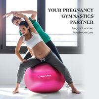 1 x RAW Customer Returns Doorslay exercise ball including air pump, yoga ball 55cm 65cm 75cm, stability Pilates ball training ball, anti-burst fitness ball for fitness, yoga, gymnastics, core training, office - RRP €20.99