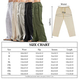 1 x RAW Customer Returns FEOYA linen trousers for men, long summer trousers, lightweight men s beach trousers, leisure trousers, loose fit trousers for men, summer, long with drawstring for holidays, beaches, everyday life, XXL - RRP €36.99