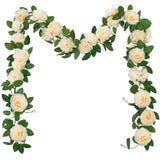 1 x RAW Customer Returns SHACOS 3 Pieces 6 Meters Artificial Flower Garland Champagne, Peony Garland Artificial, Flower Garland Roses Silk Flower Garland Artificial Flowers Hanging Rose Garland for Wedding, Home, Decor - RRP €22.1