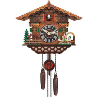 1 x RAW Customer Returns PIAOPIAO Cuckoo Clock, Black Forest Cuckoo Clocks Carved, Wooden House Scene Cuckoo Clock, Original with Cuckoo Call, Suitable for Living Room Bedroom Kitchen Restaurant Caf Hotel Decoration - RRP €81.8