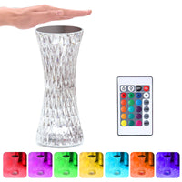 1 x RAW Customer Returns KEAGAN Bedside Lamp, Small Waist Acrylic Modeling Lamp, LED Table Lamp Touch Remote Control 16 Colors 4 Modes with Remote Control, Bedroom, Living Room RGB Color Changing  - RRP €29.14