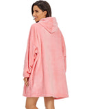 14 x Brand New Vecys Hooded Sweatshirt Blanket Hooded Sweatshirt Blanket Dress Soft Sherpa Flannel Pullover TV Blanket Fleece Plush Soft Warm Sherpa Blanket for Women Men Adults Pink, One Size - RRP €303.52