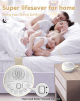 1 x RAW Customer Returns ANSTEN White Noise Machine Baby, 21 Soothing Sounds White Noise, Wheelup Volume Control, Portable White Noise Baby with Memory Function Timer Adjustable Night Light, Sleep Aid for Babies - RRP €30.24