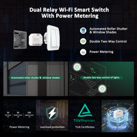 1 x RAW Customer Returns DUAL R3 WiFi Switch Intelligent, 2 Gang Switch for Garage Door, Shutters and Roller Blinds, WiFi Smart Switch with Energy Measurement Function, 3 Working Modes, Compatible with Alexa, Google Home, Siri - RRP €21.16