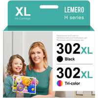 1 x RAW Customer Returns Lemero 302XL Cartridges Compatible for HP 302 Printer Cartridges Multipack 302 XL Black and Color for HP Envy 4525 4520 Deskjet 3630 3639 Officejet 3830 3831 5230 Ink Cartridges - RRP €24.64