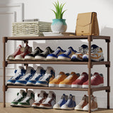 1 x RAW Customer Returns Kitsure Entryway Shoe Rack - Stable and Durable Closet Shoe Organizer, 3 Tier Space Saving Metal Shoe Rack, Up to 24 Pairs, Stackable Shoe Rack, 4122BR - RRP €21.6