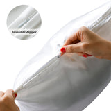 1 x RAW Customer Returns OSVINO pillowcase 65x65 cm white KO-TEX pillowcase smooth satin 2-pack super soft pillowcases for sleeping pillows pillowcase neck pillow - RRP €17.99