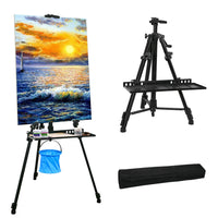 1 x RAW Customer Returns NewZeal Easel 50-152cm Large Studio Easel Made of Aluminum Canvas Art Painting Easel Stand with Portable Bag Tripod for Art Painting and Advertising, Black - RRP €43.99