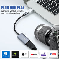 1 x RAW Customer Returns Video Capture Card, USB 3.0 HDMI to USB C Audio Capture Card, 4K 1080P60 Capture with Type-C Adapter Devices for Gaming Live Streaming Video Recorder, Compatible with Windows Mac OS System etc - RRP €18.99