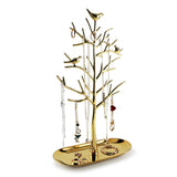 1 x RAW Customer Returns MORE LESS Branch Jewelry Stand with Metal Tray Color Luxury Tree Tower Hanging Storage Pieces for Rings Earrings Necklaces Bracelets Suitable for Living Room Bathroom Office etc. - RRP €18.0