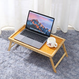 1 x RAW Customer Returns Wooden Folding Tray, Laptop Table, Breakfast Tray, Camping Table, Mobile Office, Bed Tray, Bed Table for Laptop, Serving Table, Desk for Eating, Reading and Working in Bed Couch - RRP €19.15