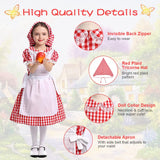 4 x Brand New ACWOO Maid Costume Girls, 4-piece set Maid Cosplay Dress, Maid Outfit Dress with Headgear, Apron and Socks for Oktoberfest Halloween Christmas Disguise Carnival L  - RRP €47.24