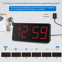 1 x RAW Customer Returns Eachui LED digital alarm clock with charging station, alarm clock with large numbers, brightness and volume adjustable, snooze, 12 24HR, digital clock mains operated - RRP €20.16