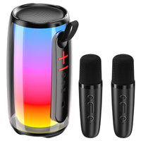 1 x RAW Customer Returns MAIKELU Karaoke Machine, Karaoke System with 2 Microphones, ONE-click to cancel the original sound, 20W Speaker, 11 RGB Ambient Modes, Karaoke System Supports Bluetooth USB TF AUX - RRP €60.49