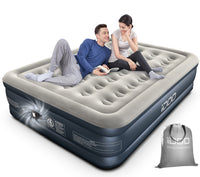 1 x RAW Customer Returns iDOO Queen air mattress, self-inflating air bed with electric air pump, quick inflation deflation in 3 minutes inflatable mattress, for camping trips holidays 203x152x46cm 295kg MAX - RRP €99.91