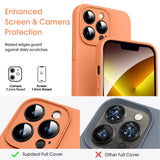 1 x RAW Customer Returns Supdeal Liquid Silicone Case for iPhone 13 Pro Max, Camera Protection Microfiber 3 Layer Protect Liquid Silicone Mobile Phone Case, Ultra Thin and Comfortable to Hold Protective Case, 6.7 Inch, Orange - RRP €16.01