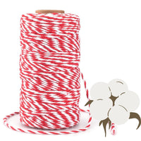 1 x Brand New MAYQING 1.5 mm 200 m Macrame Cord Cotton Yarn Macrame, 100 Cotton Macrame Yarn, Cotton Rope for Crafts for DIY Knitting, Crafts, Christmas Decoration Wall Hangings White Red  - RRP €16.8