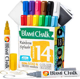 1 x RAW Customer Returns Blami Arts Erasable Blackboard Markers 14 Pack Liquid Chalk for Blackboard Markers Chalk Pens Washable Markers for Children Erasable Whiteboard Markers - RRP €16.99