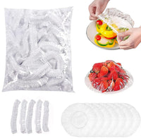 7 x Brand New Cling Film Storage, FaJoek 200 Pieces Elastic Fresh Keeping Bags, Sealing Bags Food Cover Reusable for Food Storage Fruit Preservation Shower Caps - RRP €55.93